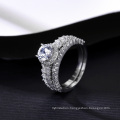 Shinning Classic Round S925 Silver Cubic Zirconia Wedding Ring